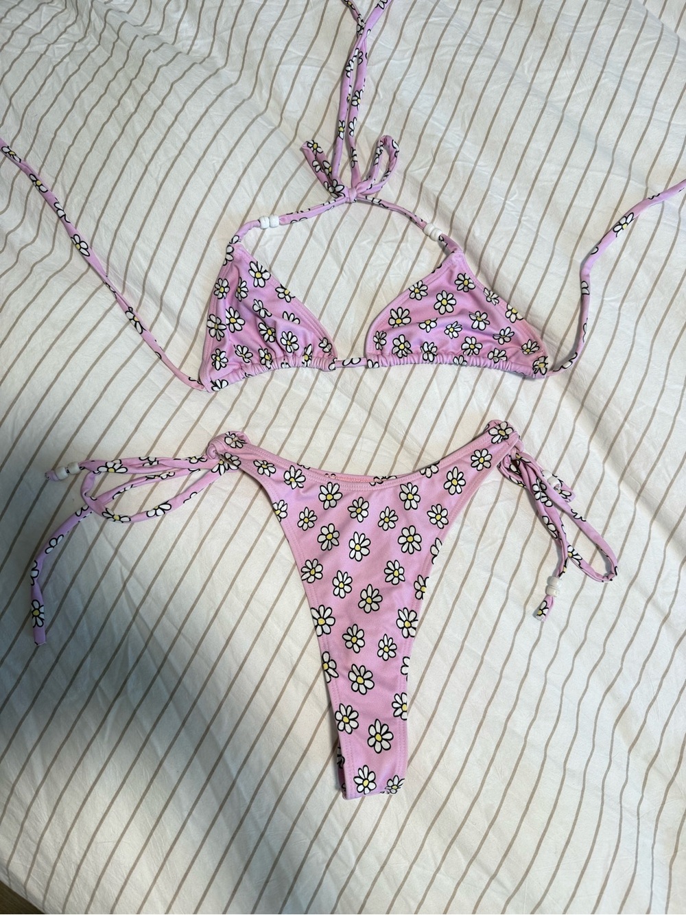 Knight swimwear Pink Daisy Bikini Set